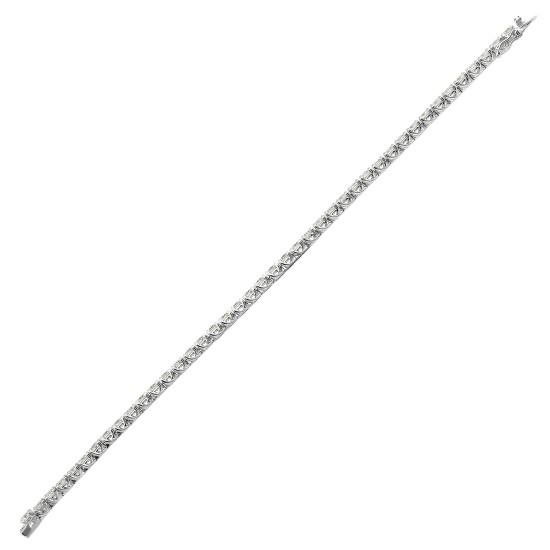 18B019-300 | 18ct White Gold 3.00ct Claw Set Dia Line Bracelet