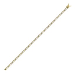 18B095-400 | 18ct Yellow Gold 4.00ct Claw Set Natural Diamond Line Bracelet