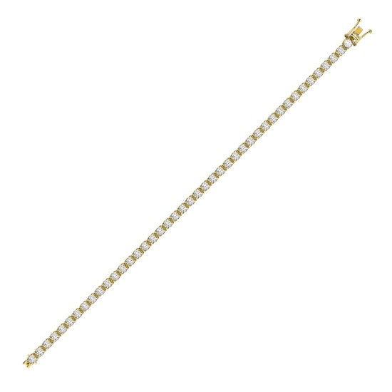 18B095-100 | 18ct Yellow Gold 1.03ct Claw Set Tennis Bracelet