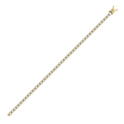 18B051-400 | 18ct Yellow Gold 4.00ct Claw Set Dia Line Bracelet