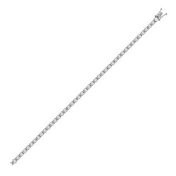 18B090-800 | 18ct White Gold 8.00ct Claw Set Natural Diamond Line Bracelet - H Si3