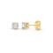 18E001-035-JI1 | 18ct Yellow Gold 35pts Claw set Earrings