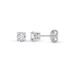 18E005-020 | 18ct White Gold 20pts Claw set Earrings