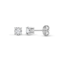 LAB9E096-400 | Lab 9ct White Gold 4.00ct 4 Claw Diamond Solitaire Stud Earrings