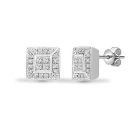 18E036 | 18ct White Gold Diamond Earrings