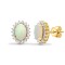18E183 | 18ct Yellow Gold Diamond And Opal Earrings