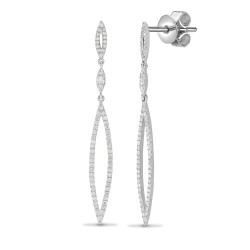 18E214 | 18ct White Gold Diamond Drop Earrings