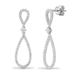 18E215 | 18ct White Gold Diamond Drop Earrings