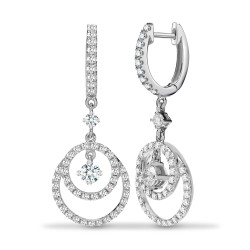 18E416 | 18ct White 1.01ct Diamond Drop Earrings