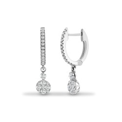 18E424 | 18ct White 0.50ct Diamond Earrings