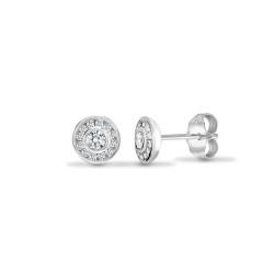18E429 | 18ct White 0.35ct Diamond Cluster Earrings