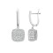 18E457 | 18ct White 1.10ct Dia Cluster Cushion Shape Earring