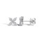 18E465-025 | 18ct White 0.25ct diamond X cluster stud earrings