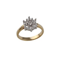 18M130-050-I | 18ct Yellow and white Gold 50pts Diamond Ring Mount