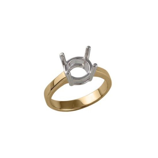 18M316-150 | 18ct Yellow and White 1.50ct 7.5mm Solitaire Ring Mount