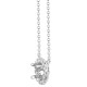 18M332-100 | 18ct White Gold 0.20ct Diamond Halo Pendant with 16"-18" Chain Extender