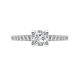18ct White 0.17ct Natural Diamond Semi Set Ring - Holds 0.50ct