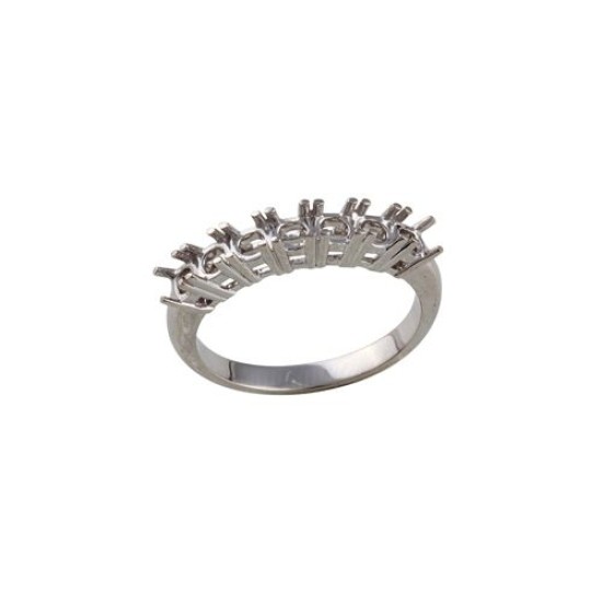 18M947-100 | 18ct White 1.00ct Diamond 7 stone 1/2 Eternity Ring Mount