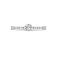 18M950-025 | 18ct White Gold 0.13ct Diamond Channel-set Wed-fit Ring Mount- Holds 0.25ct