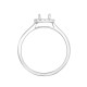 18M952-050 | 18ct White Gold 0.11ct Diamond Micro-set Halo Wed-fit Ring Mount- Holds 0.50ct