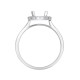 18M952-100 | 18ct White Gold 0.19ct Diamond Micro-set Halo Wed-fit Ring Mount- Holds 1.00ct