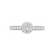 18M953-025 | 18ct White Gold 0.37ct Diamond Micro-set Halo and Shoulders Wed-fit Ring Mount- Holds 0.25ct