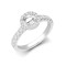 18M953-070 | 18ct White Gold 0.54ct Diamond Micro-set Halo and Shoulders Wed-fit Ring Mount- Holds 0.70ct
