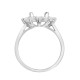 18M962-9x7-I | 18ct White Gold 0.96ct Diamond Claw-set Cluster Halo Oval Ring  - Holds 9x7mm