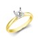 18M969-070 | 18ct Yellow Gold 70pts Solitaire Plain Wed-fit Ring Mount - Stock Size N
