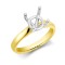 18M969-200 | 18ct Yellow Gold 2.00ct Solitaire Plain Wed-fit Ring Mount - Stock Size N