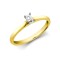 18M971-025 | 18ct Yellow Gold 25pts Oval Solitaire Plain Wed-fit Ring Mount - Stock Size N