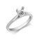 18M973-050 | 18ct White Gold 50pts P.CutSolitaire Plain Wed-fit Ring Mount - Stock Size N