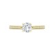 18M976-050 | 18ct Yellow Gold 0.12ct Diamond Pav?-set Wed-fit Ring Mount- Holds 0.50ct