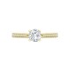 18M976-050 | 18ct Yellow Gold 0.12ct Natural Diamond Pav?-set Wed-fit Ring Mount- Holds 0.50ct