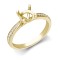 18M976-100 | 18ct Yellow Gold 0.14ct Diamond Pav?-set Wed-fit Ring Mount- Holds 1.00ct