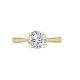 18M976-100 | 18ct Yellow Gold 0.14ct Diamond Pav?-set Wed-fit Ring Mount- Holds 1.00ct