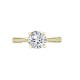 18M976-100 | 18ct Yellow Gold 0.14ct Natural Diamond Pav?-set Wed-fit Ring Mount- Holds 1.00ct