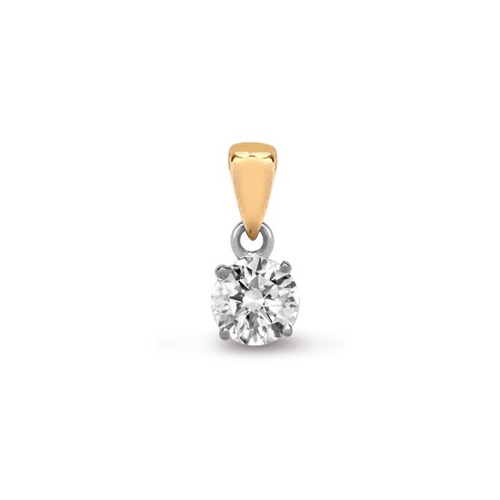18P004-025 | 18ct Yellow Gold 25pts Claw set Pendant