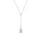 18P191 | 18ct White Gold Diamond And Green Amethyst Necklace