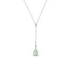 18P191 | 18ct White Gold Diamond And Green Amethyst Necklace