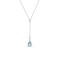 18P192 | 18ct White Gold Diamond And Blue Topaz Necklace