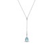 18P192 | 18ct White Gold Diamond And Blue Topaz Necklace