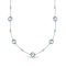 18P196 | 18ct White Gold Diamond And Blue Topaz Necklace