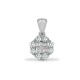 18P297-030 | 18ct White 0.30ct Round & P.cut Diamond Pendant