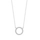 18P301 | 18ct White 0.18ct Diamond Circle Pendant - 18" Chain included