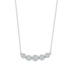 18P307 | 18ct White 0.75ct Diamond Pendant - 18" Chain included