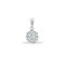 18P308-033 | 18ct White 0.33ct Diamond 7 Stone Cluster Pendant
