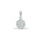 18P308-050 | 18ct White 0.50ct Natural Diamond 7 Stone Cluster Pendant