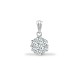 18P308-050 | 18ct White 0.50ct Natural Diamond 7 Stone Cluster Pendant