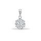 18P308-075 | 18ct White 0.75ct Natural Diamond 7 Stone Cluster Pendant